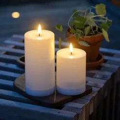 Aurinkokennokynttilä valkoinen 12,5 cm