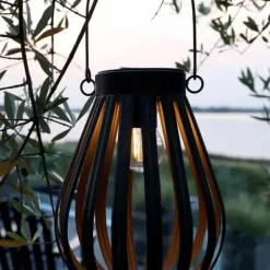 Aurinkokennovalaisin LED antiikkisinkki 23cm