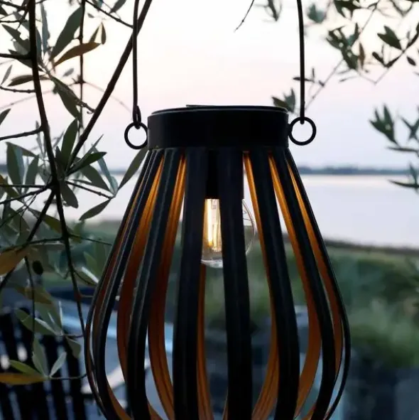 Aurinkokennovalaisin LED antiikkisinkki 23cm
