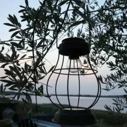 Aurinkokennovalaisin LED antiikkisinkki 22cm