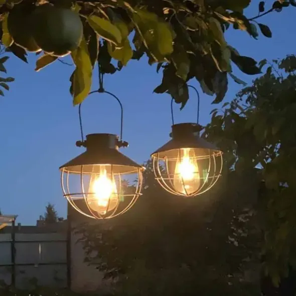 Aurinkokennovalaisin LED antiikkimusta roikkuva