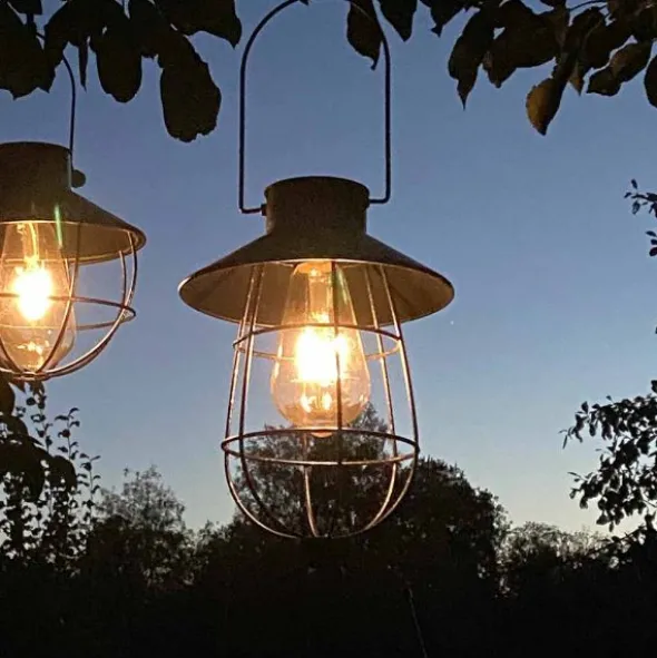 Aurinkokennovalaisin LED antiikkimusta roikkuva