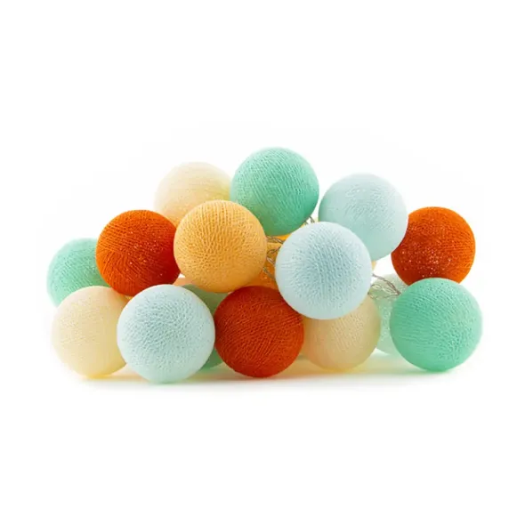 Cotton Ball valosarja auringonlasku 20-palloa