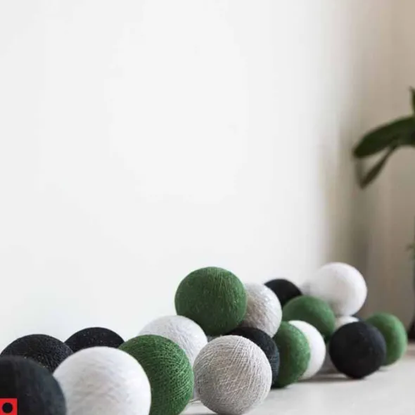 Cotton Ball valosarja hopeametsä 20-palloa