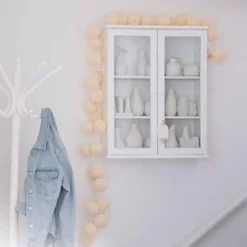 Cotton Ball valosarja luonnonvalkoinen 35-palloa