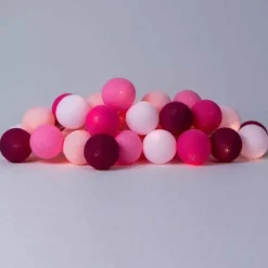 Cotton Ball valosarja pinkki 35-palloa