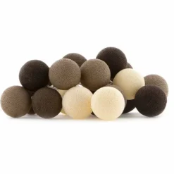 Cotton Ball valosarja ruskean sävyt 35-palloa