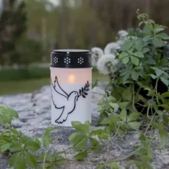 Hautakynttilä LED Kyyhkynen
