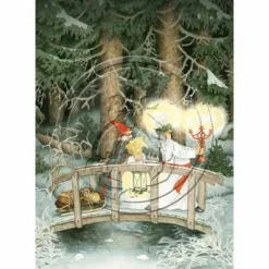 Inge Löök joulukortti Lucia