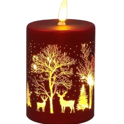 Jouluinen LED-kynttilä Joulumetsä