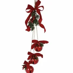 Jouluiset isot kulkuset punainen 72 cm