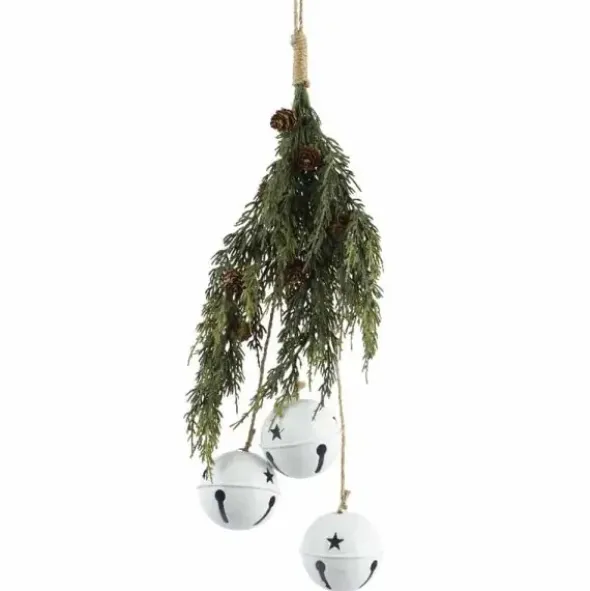 Jouluiset isot kulkuset valkoinen 66 cm