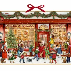 Joulukalenteri Nostalginen suklaapuoti A4