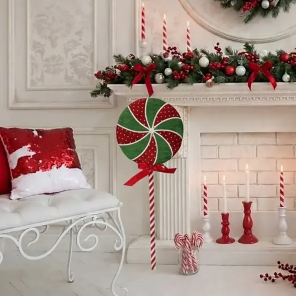 Joulukoriste Candy Cane tikkari 60 cm