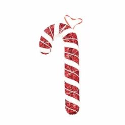 Joulukoriste Karkkikeppi led-valoilla 20 cm