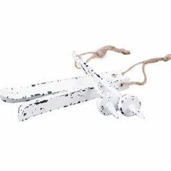 Joulukoriste sukset valkoiset 7 cm