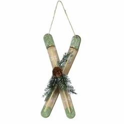 Joulukoriste sukset vihreä 26 cm