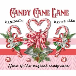 Joulukortti Candy Cane sydämet