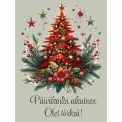 Joulukortti Päiväkodin aikuinen