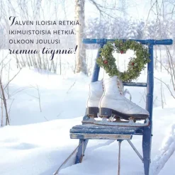 Joulukortti Talven iloisia retkiä