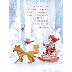 Joulukortti Tupsut heiluu ja kulkuset kilkkaa