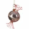 Joulukuusenkoriste Candy roosa 8 cm lasia