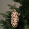 Joulukuusenkoriste Käpy lasia 10cm violetti