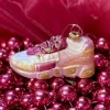 Joulukuusenkoriste Lenkkari pinkki 9,5 cm