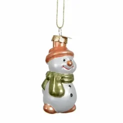 Joulukuusenkoriste Lumiukko lasia 7,5 cm