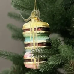 Joulukuusenkoriste Macaron-leivokset 10 cm