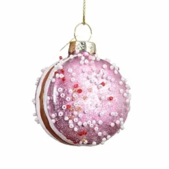 Joulukuusenkoriste Macaron lasia 5,5 cm