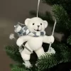Joulukuusenkoriste Nalle hiihtämässä 11 cm