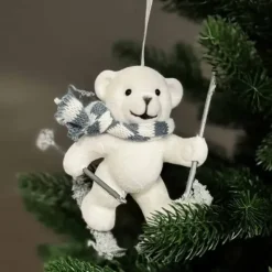 Joulukuusenkoriste Nalle hiihtämässä 11 cm