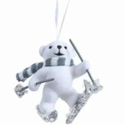 Joulukuusenkoriste Nalle hiihtämässä 11 cm