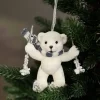 Joulukuusenkoriste Nalle hiihtämässä 10 cm