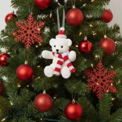 Joulukuusenkoriste Nalle istumassa 10 cm