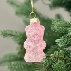 Joulukuusenkoriste Nallekarkki vaaleanpunainen