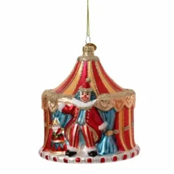 Joulukuusenkoriste Sirkusteltta lasia 11 cm