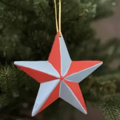 Joulukuusenkoriste Sirkustähti 11 cm punainen