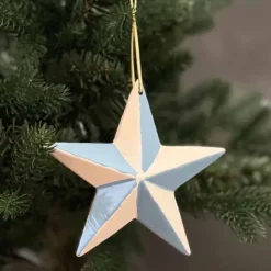 Joulukuusenkoriste Sirkustähti 11 cm vaaleansininen