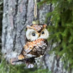 Joulukuusenkoriste Talvipöllö 10 cm