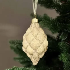 Joulukuusenkoriste Terttu lasia 11,5cm kerma