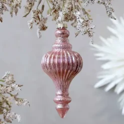 Joulukuusenkoriste Valtikka lasia 14,5 cm roosa