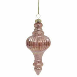 Joulukuusenkoriste Valtikka lasia 14,5 cm roosa