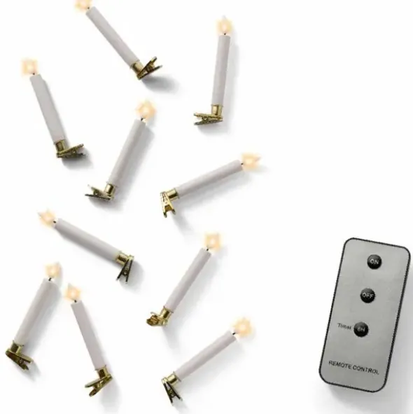 Joulukuusen led-kynttilät 10 kpl