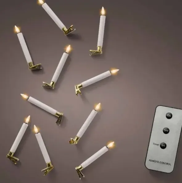Joulukuusen led-kynttilät 10 kpl