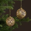 Joulupallo Glamour roosa 8 cm
