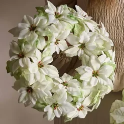 Joulutähtikranssi 30 cm valkoinen