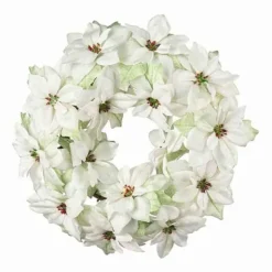 Joulutähtikranssi 30 cm valkoinen