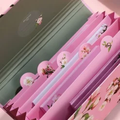 Kansio Kirsikankukat ja kirjepaperit